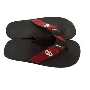 NWOT Toe Goz OU (Oklahoma University) Flip Flop Sandals sz 7